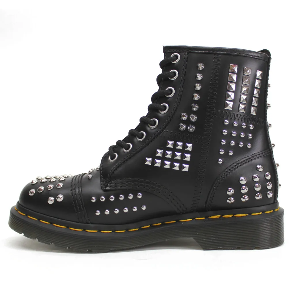 1460 Studded Zip Atlas Leather Unisex Ankle Biker Boots