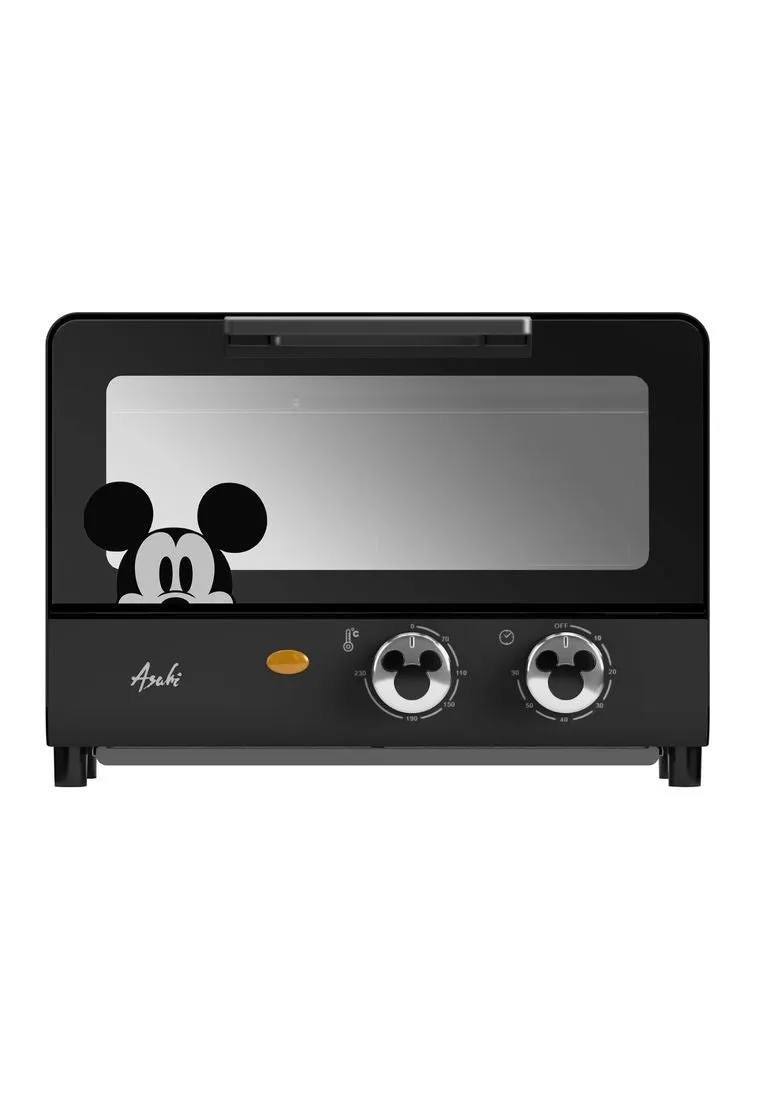 Asahi Mickey Mouse Design Oven Toaster 12L - Black