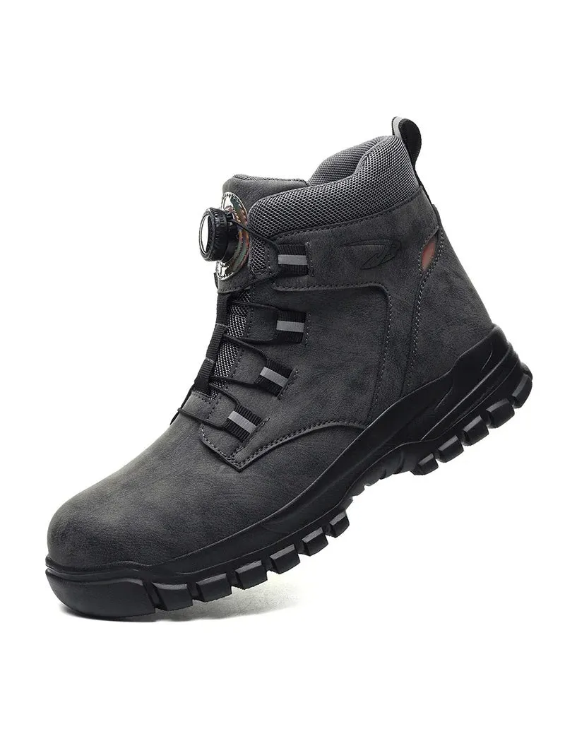 Ashore Shop Work Safety Boots Protective Leather Boots Anti-smash Anti-puncture Industrial Shoes