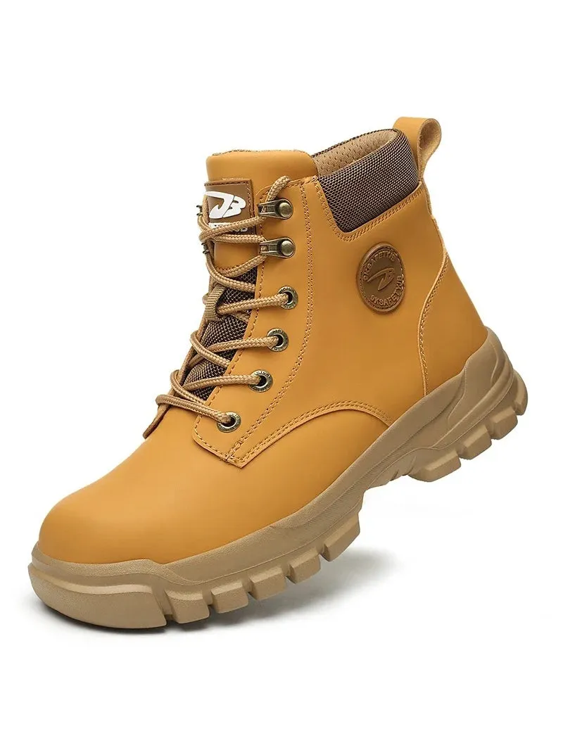 Ashore Shop Work Safety Boots Protective Leather Boots Anti-smash Anti-puncture Industrial Shoes