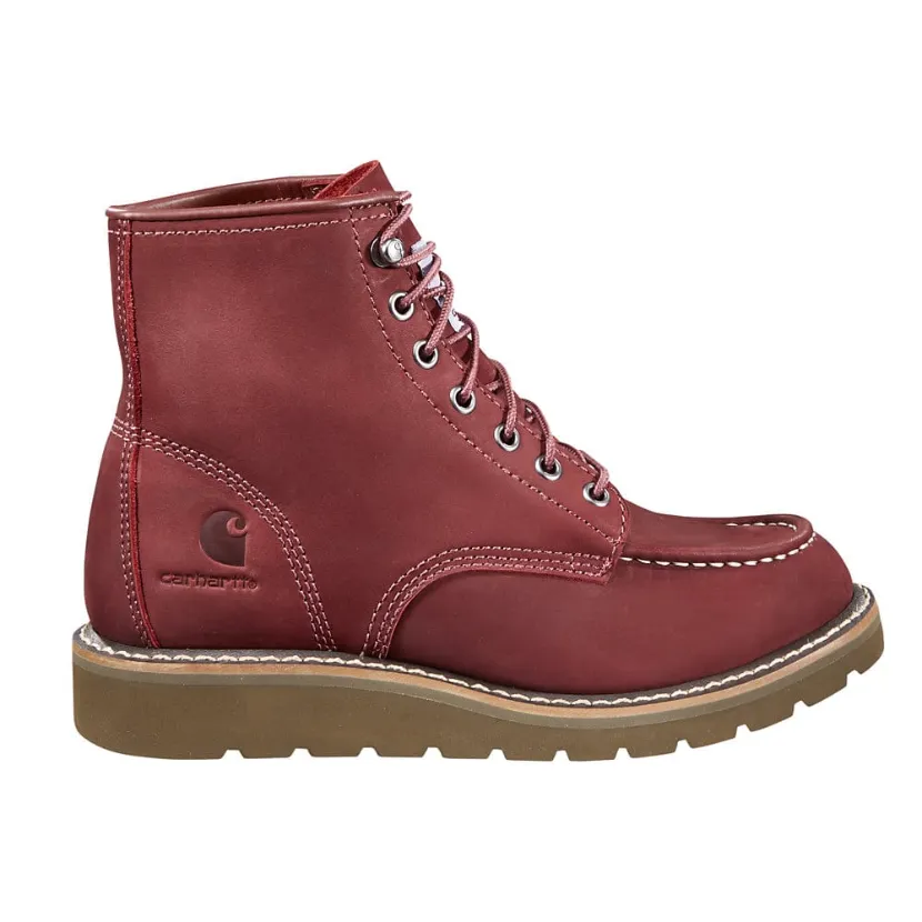 Carhartt Women's Lightweight 6" Wedge Work Boot - Burgundy - FW6023-W