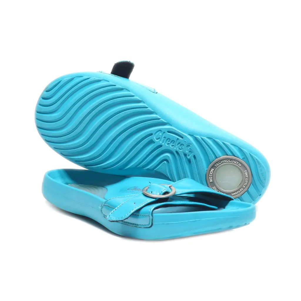 Cheeks Sliders Rubber Blue Colour For Women