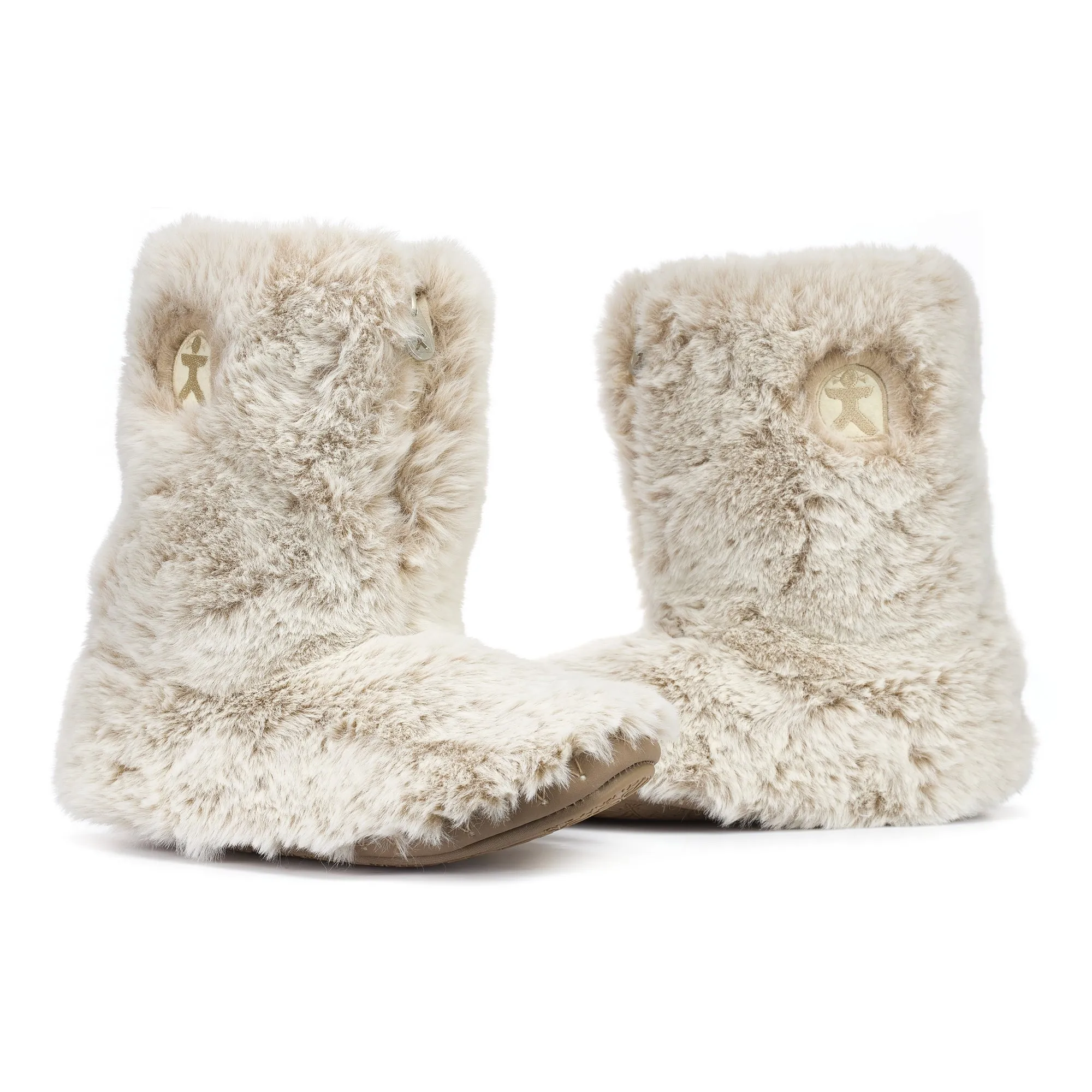 Cole - Short Luxury Faux Fur Boot - Ferret