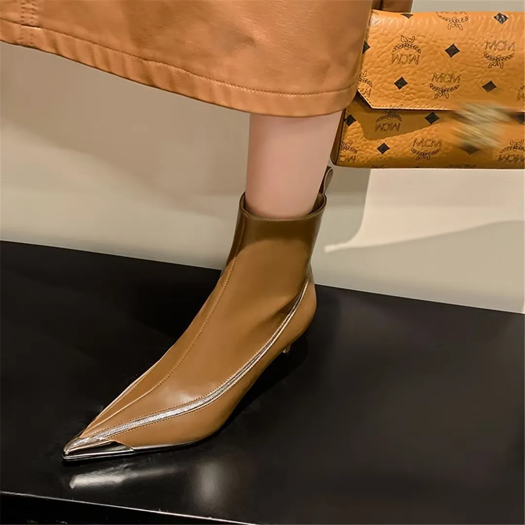 CrocGlam Pointed Cow Leather Boots