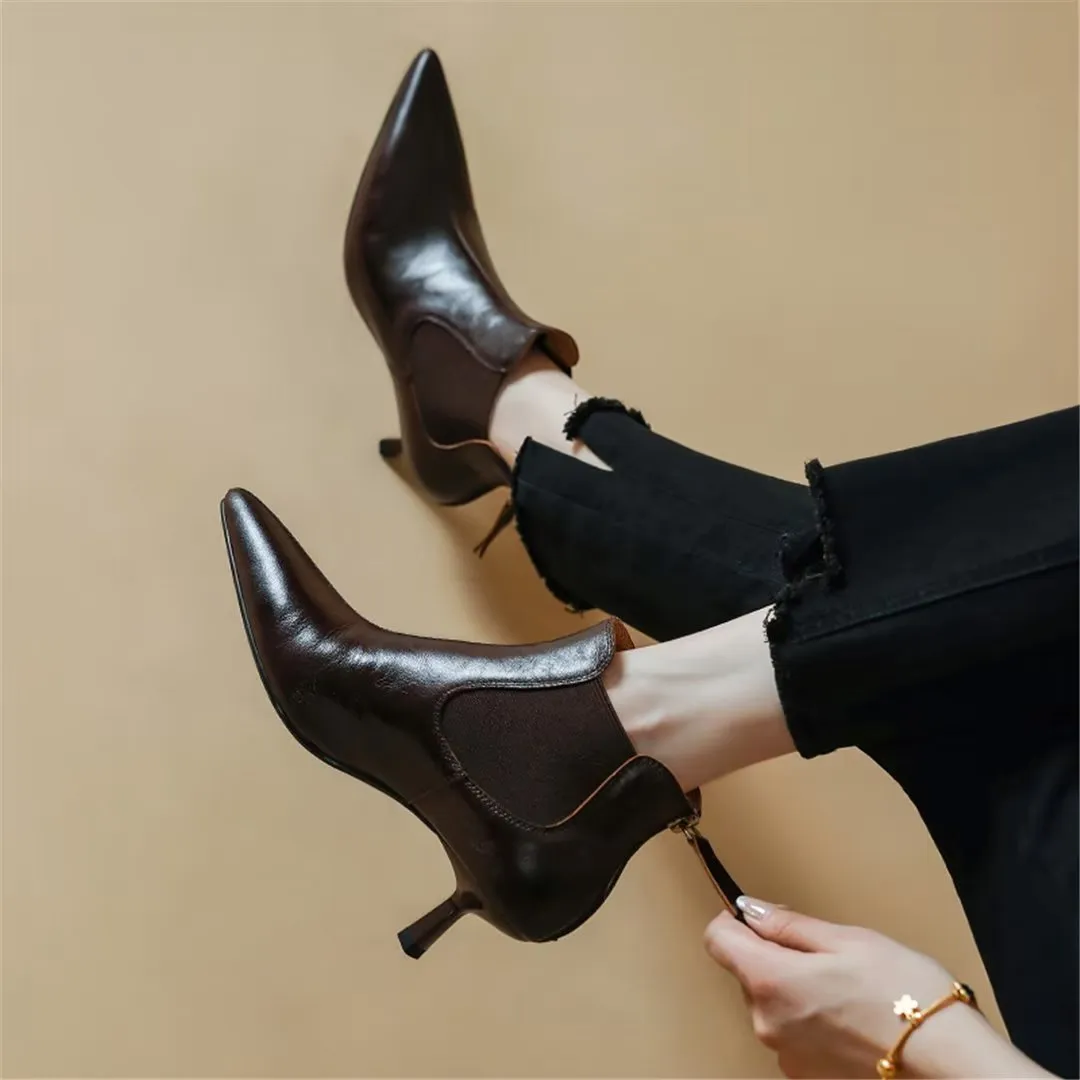 CrocOpulent Square Toe Leather Boots