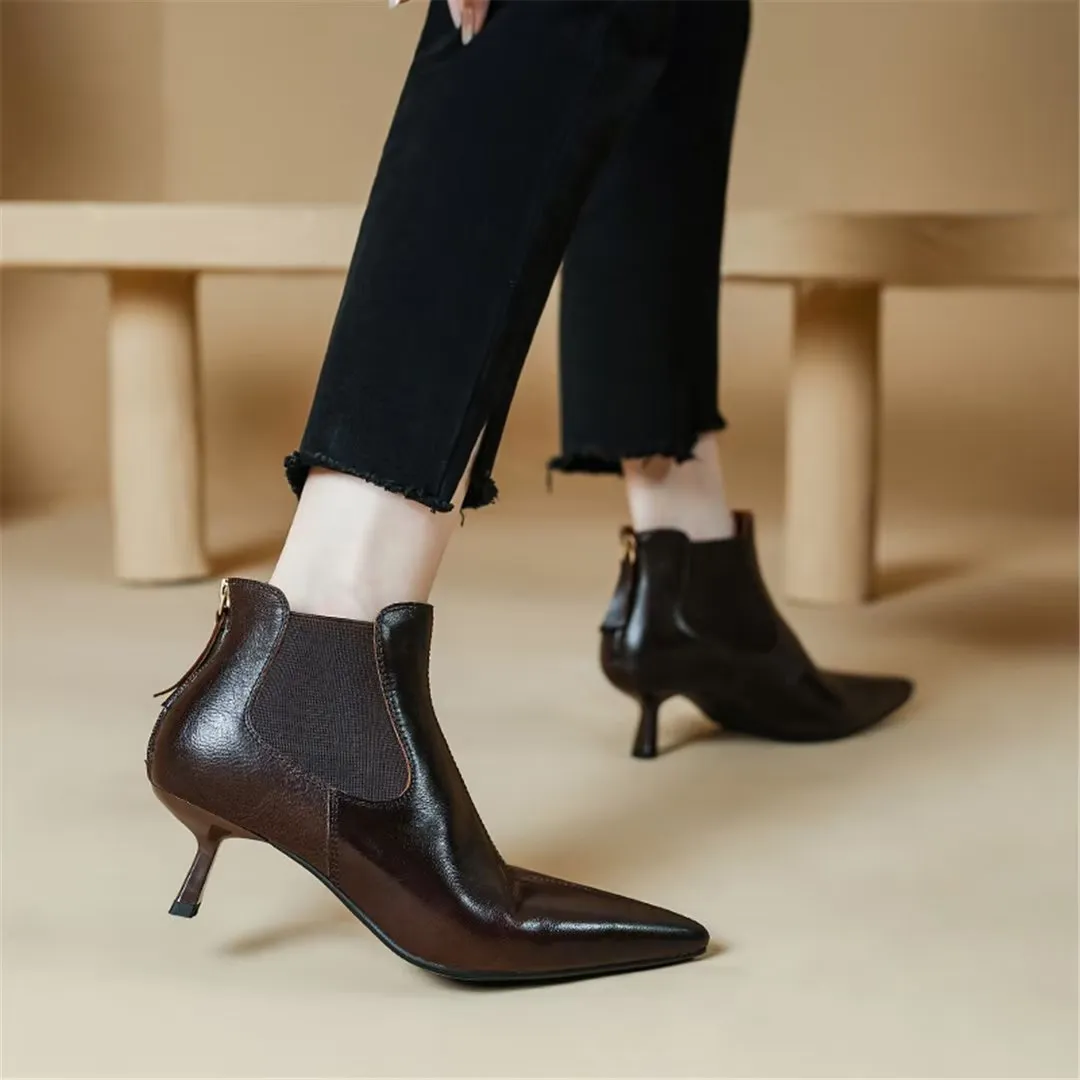 CrocOpulent Square Toe Leather Boots