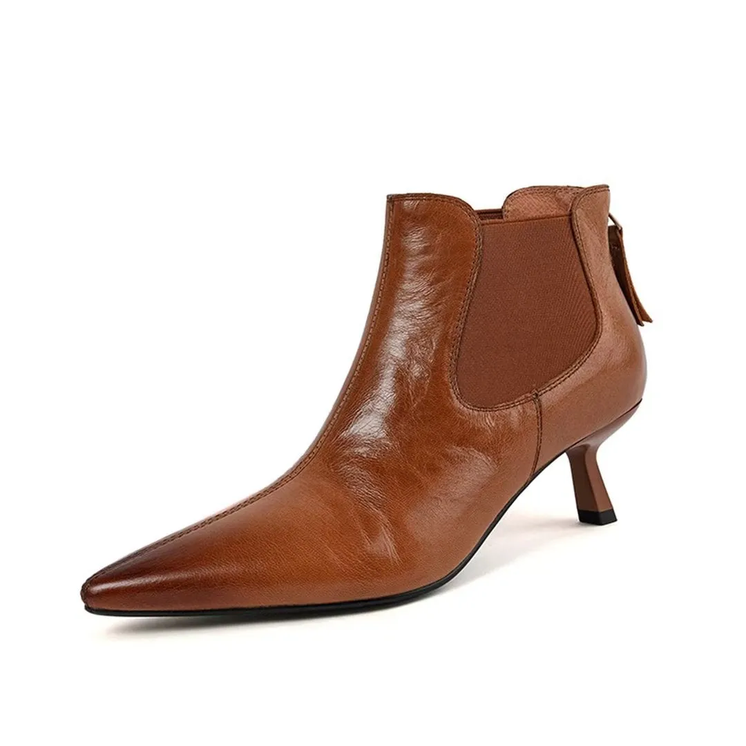 CrocOpulent Square Toe Leather Boots