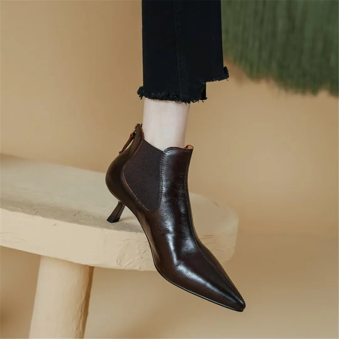 CrocOpulent Square Toe Leather Boots