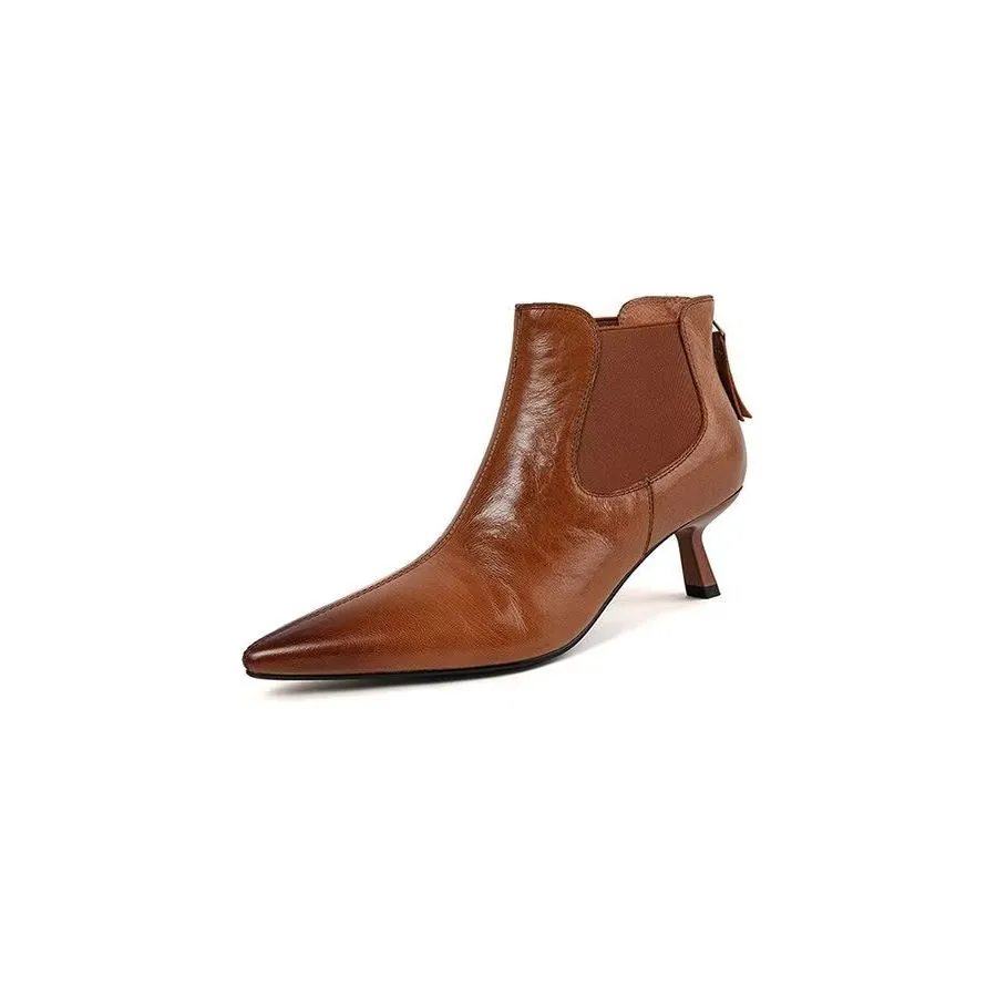 CrocOpulent Square Toe Leather Boots