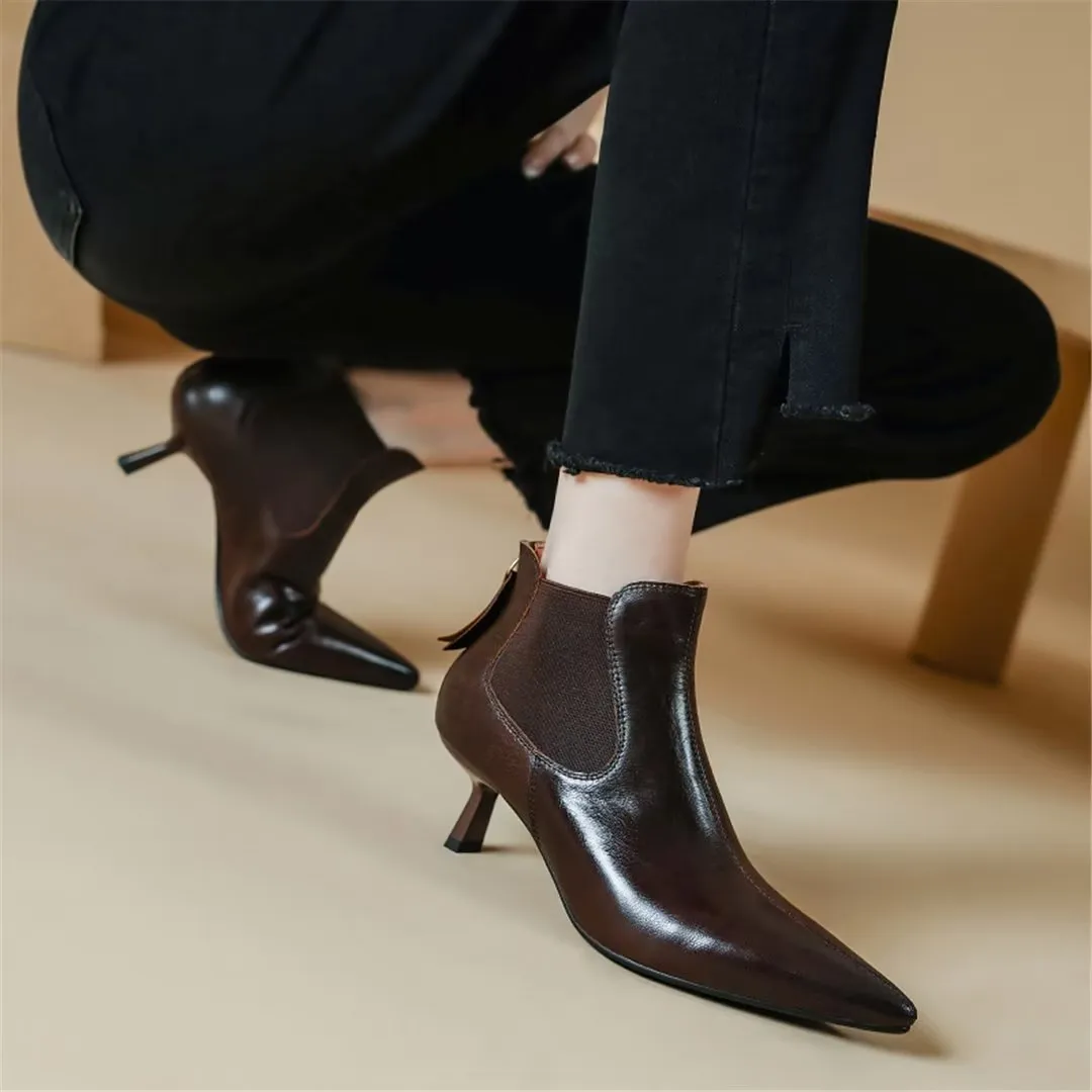 CrocOpulent Square Toe Leather Boots