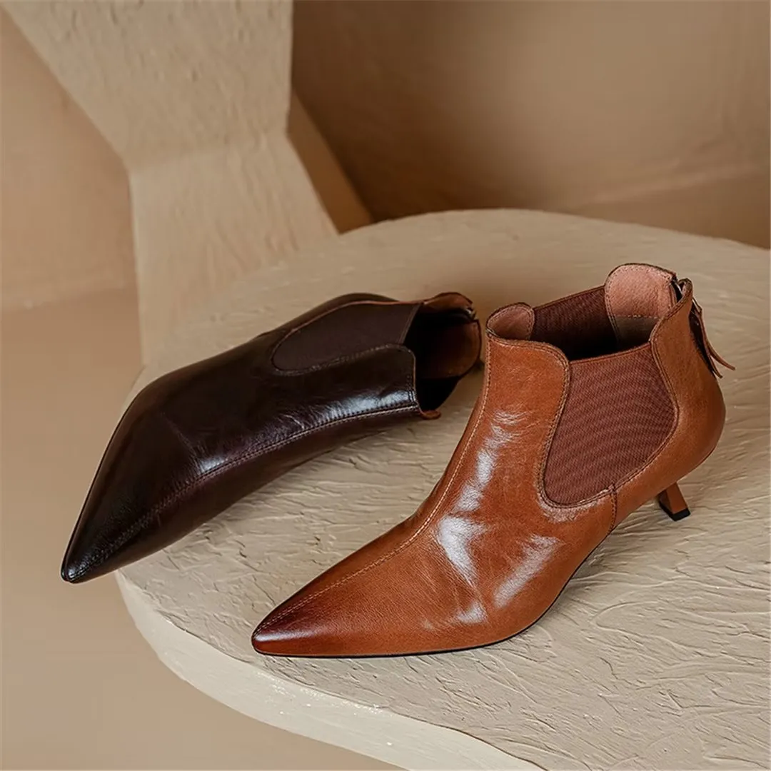 CrocOpulent Square Toe Leather Boots