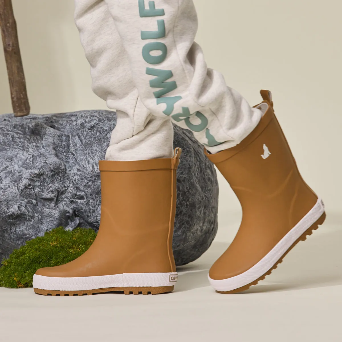 CRYWOLF RAIN BOOTS TAN