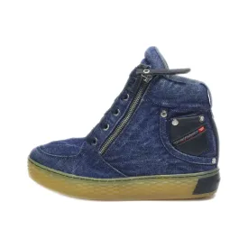 Diesel Ankle Boots Canvas Blue Colour For Women