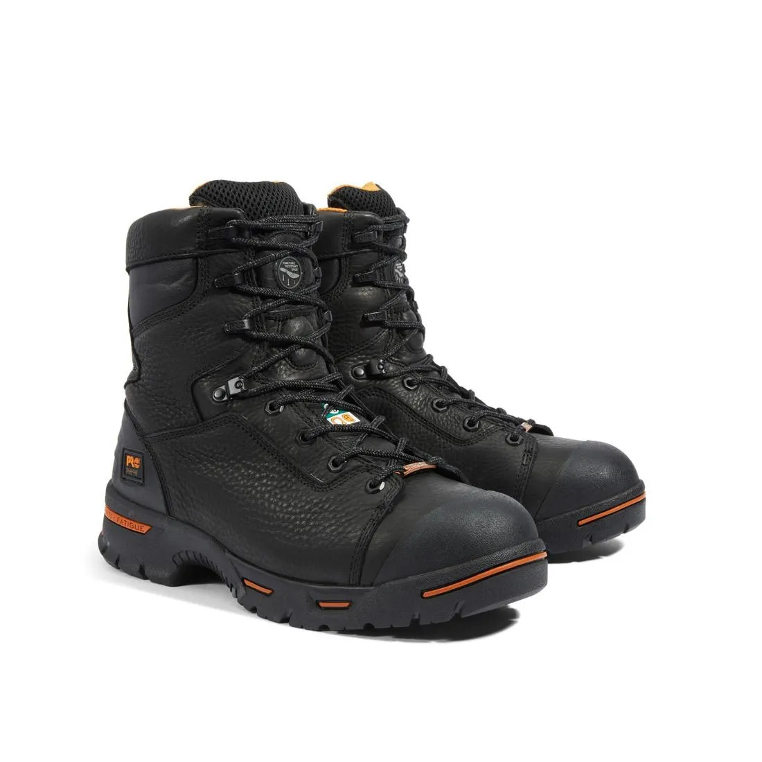 Endurance 8 Inch Steel-Toe Waterproof Ins 400G Work Boot Black