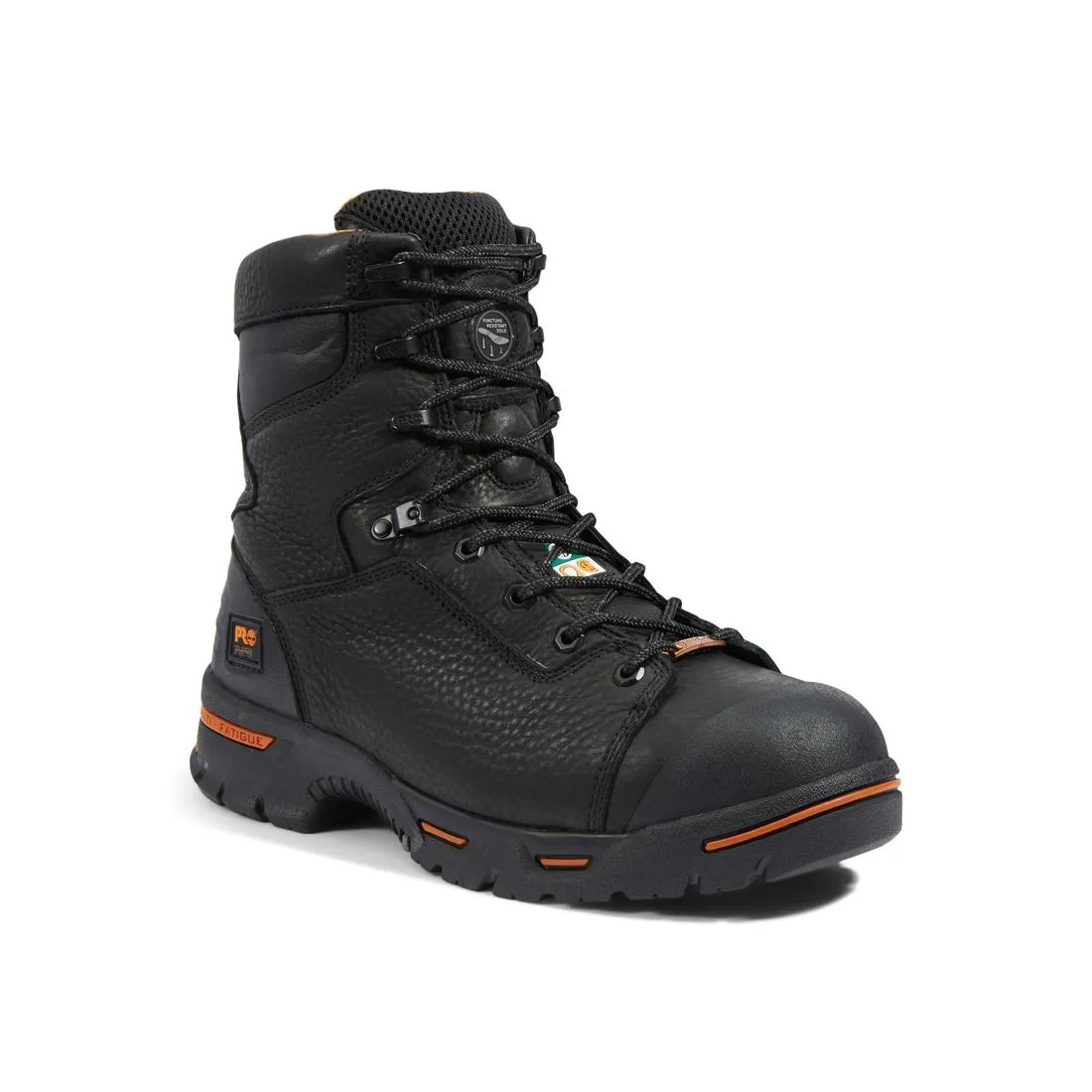 Endurance 8 Inch Steel-Toe Waterproof Ins 400G Work Boot Black