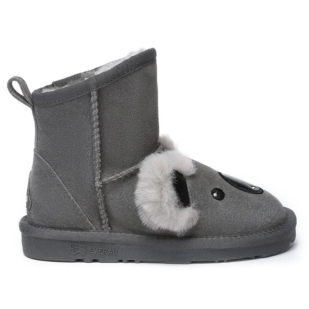 EVERAU Kid Sheepskin Boots Koala Kids Plus #EA3105K