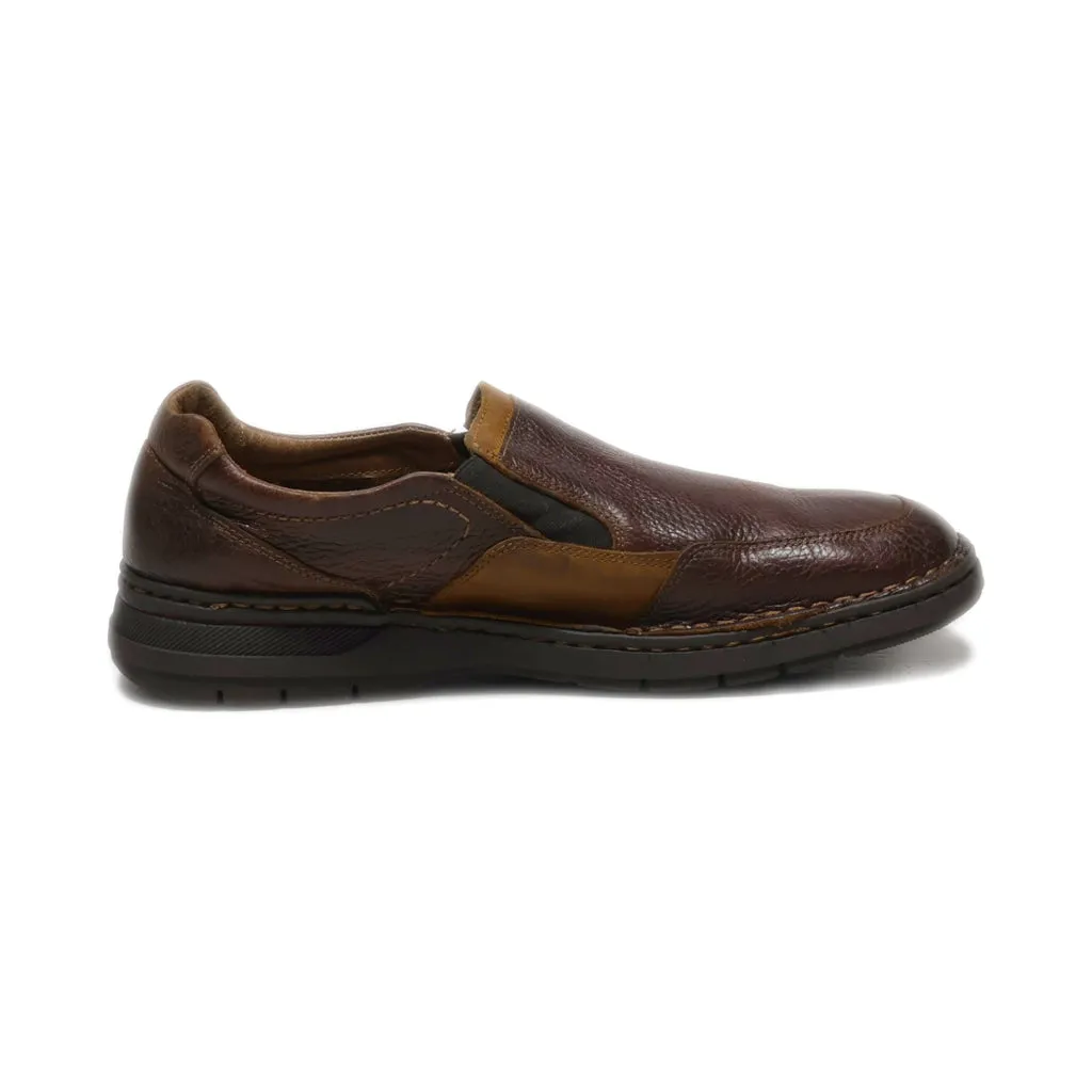 Gallus Casual Slip Ons Leather Brown Colour For Men