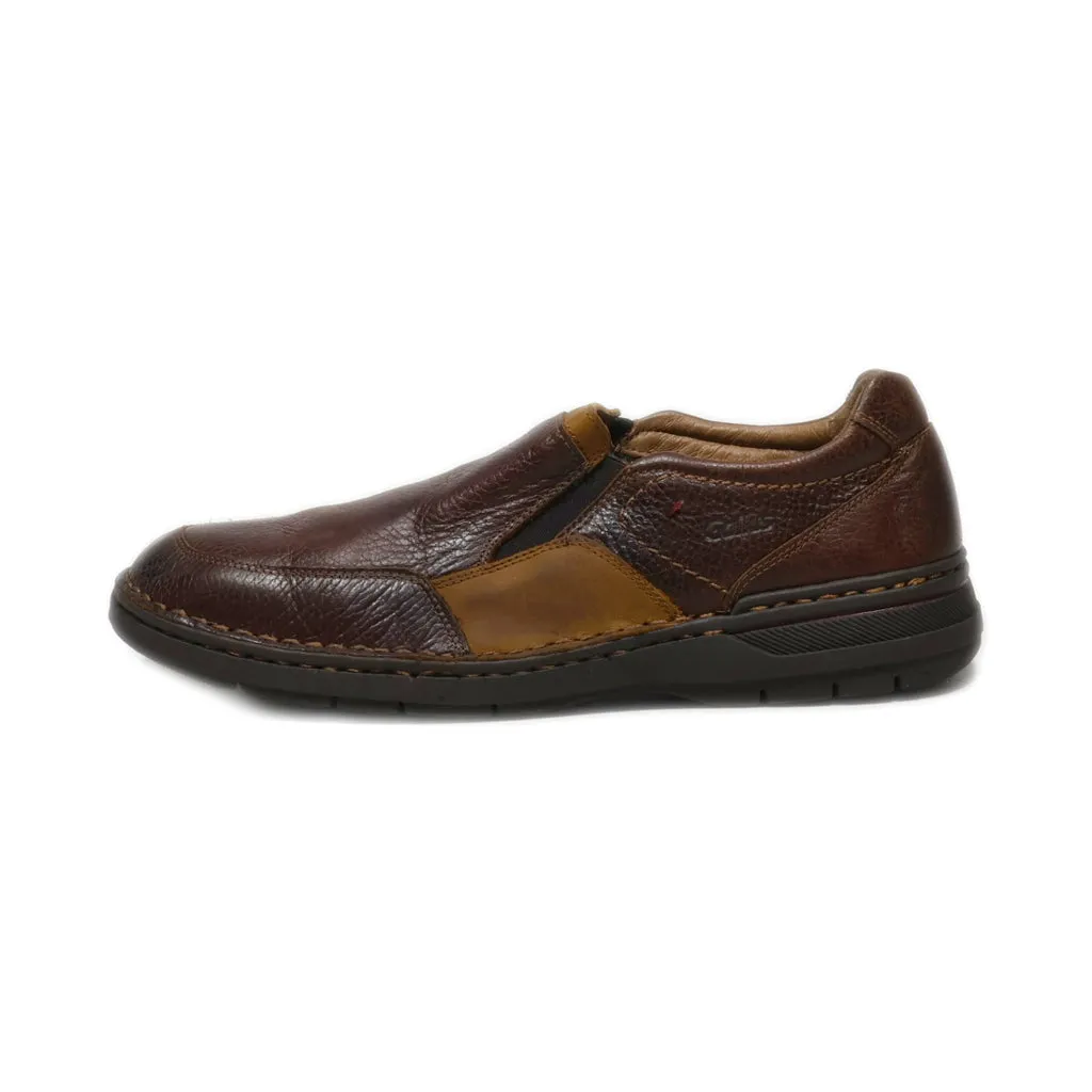 Gallus Casual Slip Ons Leather Brown Colour For Men