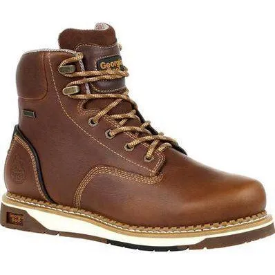 Georgia Men's AMP LT Wedge Soft Toe WP Work Boot - Brown - GB00350