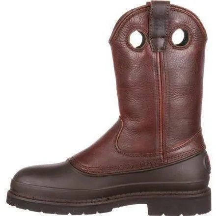 Georgia Men's Muddog Steel Toe Wellington WP Work Boot - Brown - G5655