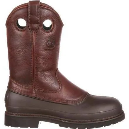 Georgia Men's Muddog Steel Toe Wellington WP Work Boot - Brown - G5655