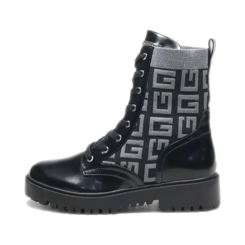 Guess Olinia Mid-Calf Leather Black Colour For Women