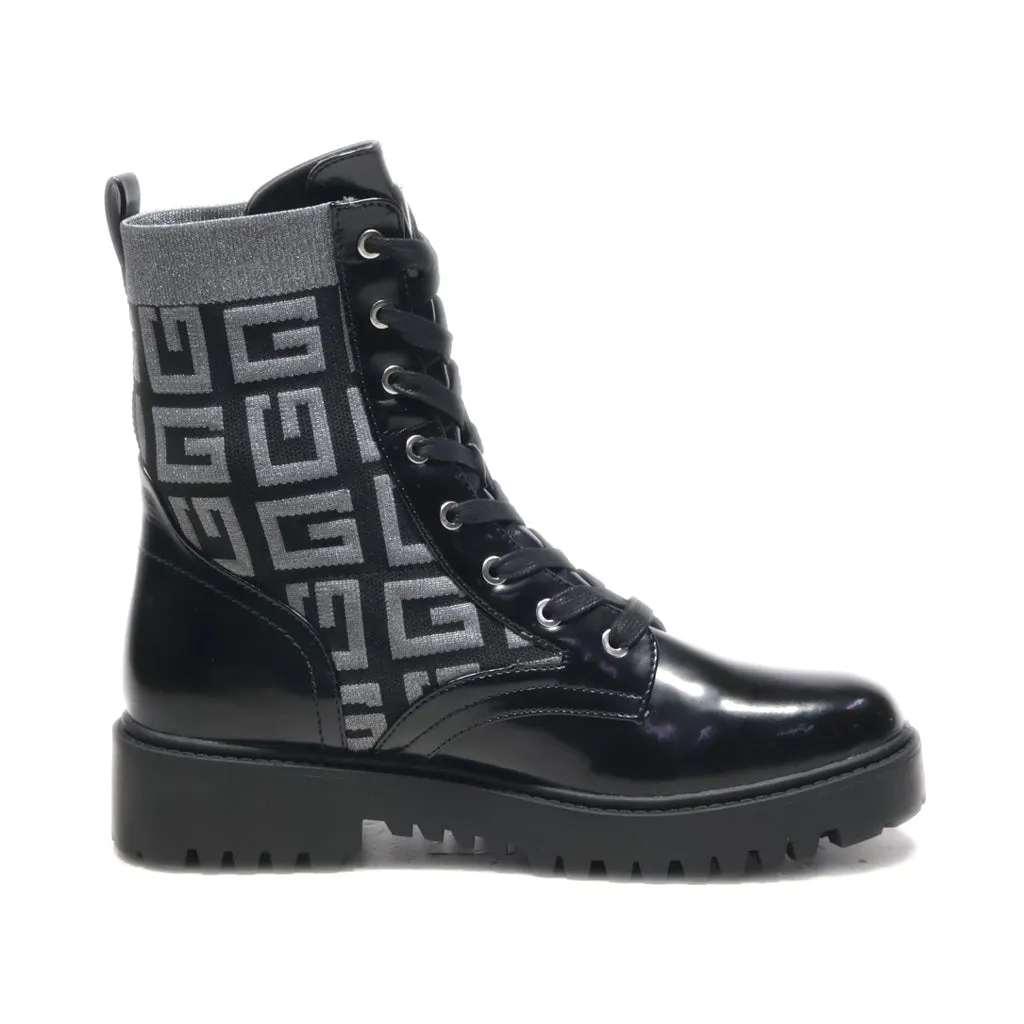 Guess Olinia Mid-Calf Leather Black Colour For Women