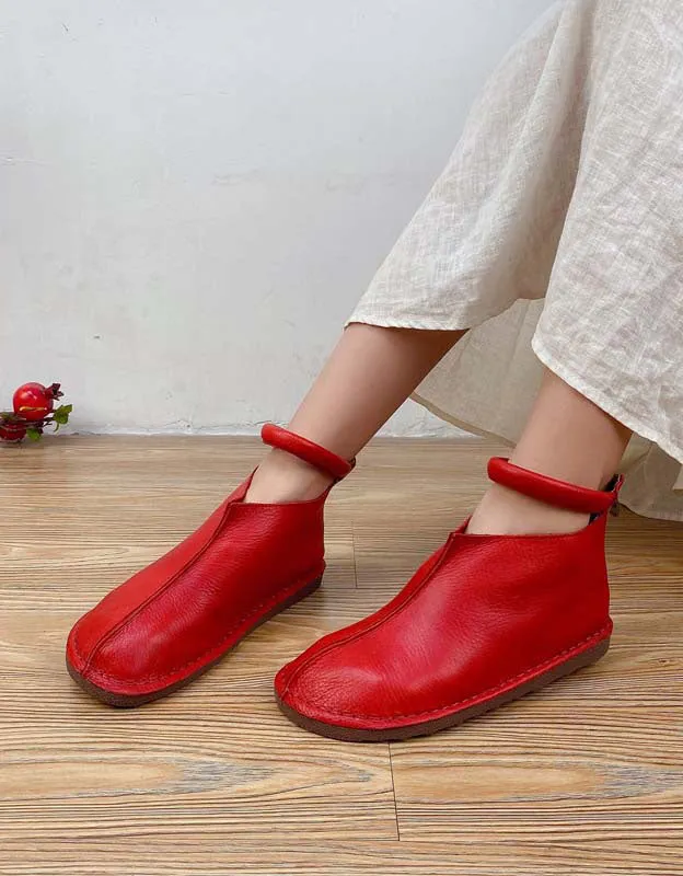 Handmade Retro Comfortable Ankle Boots