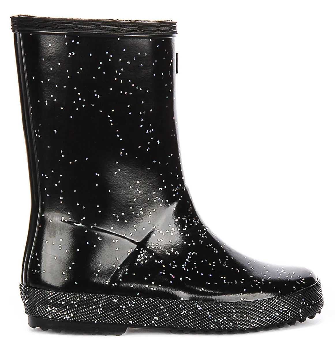 Hunter Kids First Glitter In Black Shiny For Infants