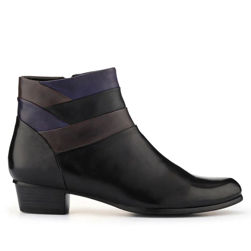 Leather Warm-Lined Ankle Boots - SINO40511 / 326 264