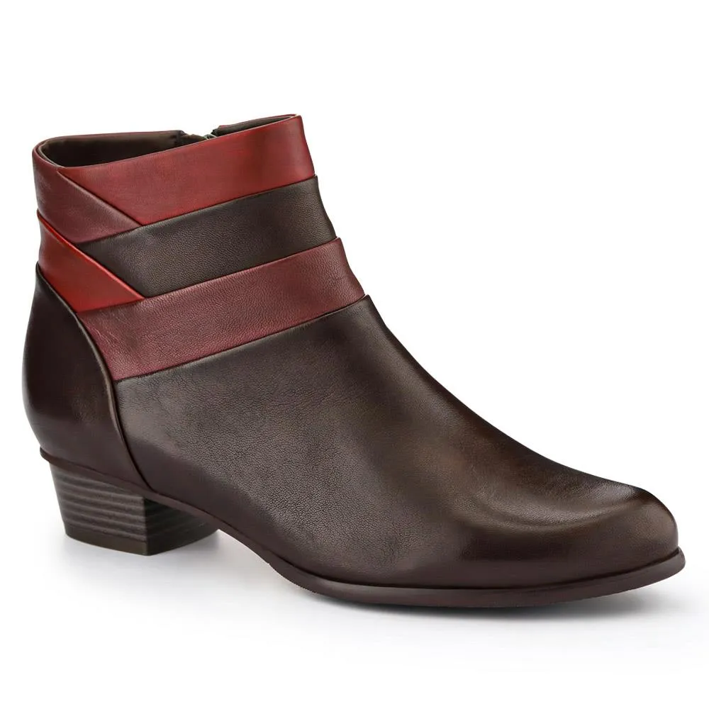 Leather Warm-Lined Ankle Boots - SINO40511 / 326 264