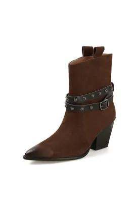 LuxLeather Western Pointed Toe Boots