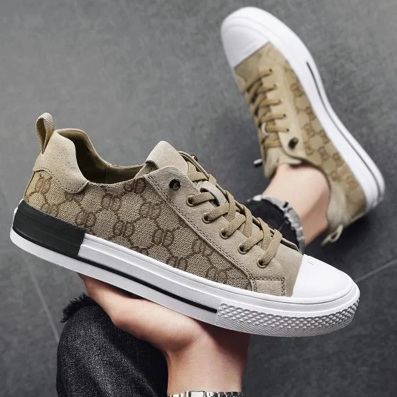 Luxury Men's Canvas Shoes Breathable Lightweight Flat Sneakers