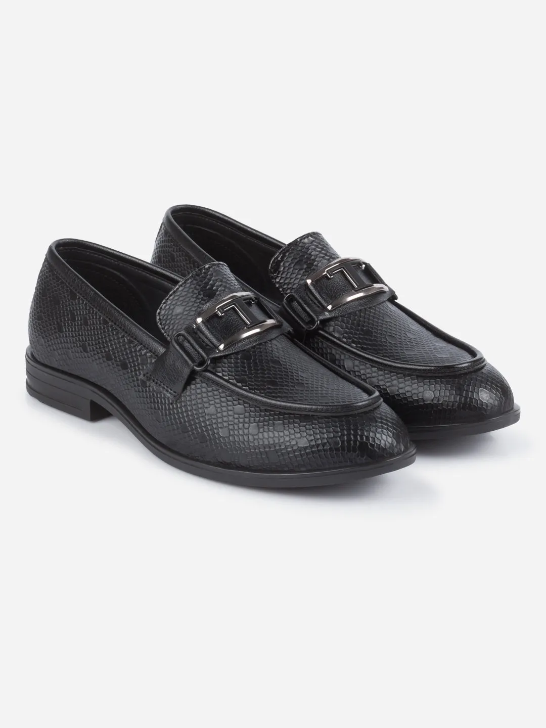 Men's Black Semi Fomal Formal Slip On (IX1088)