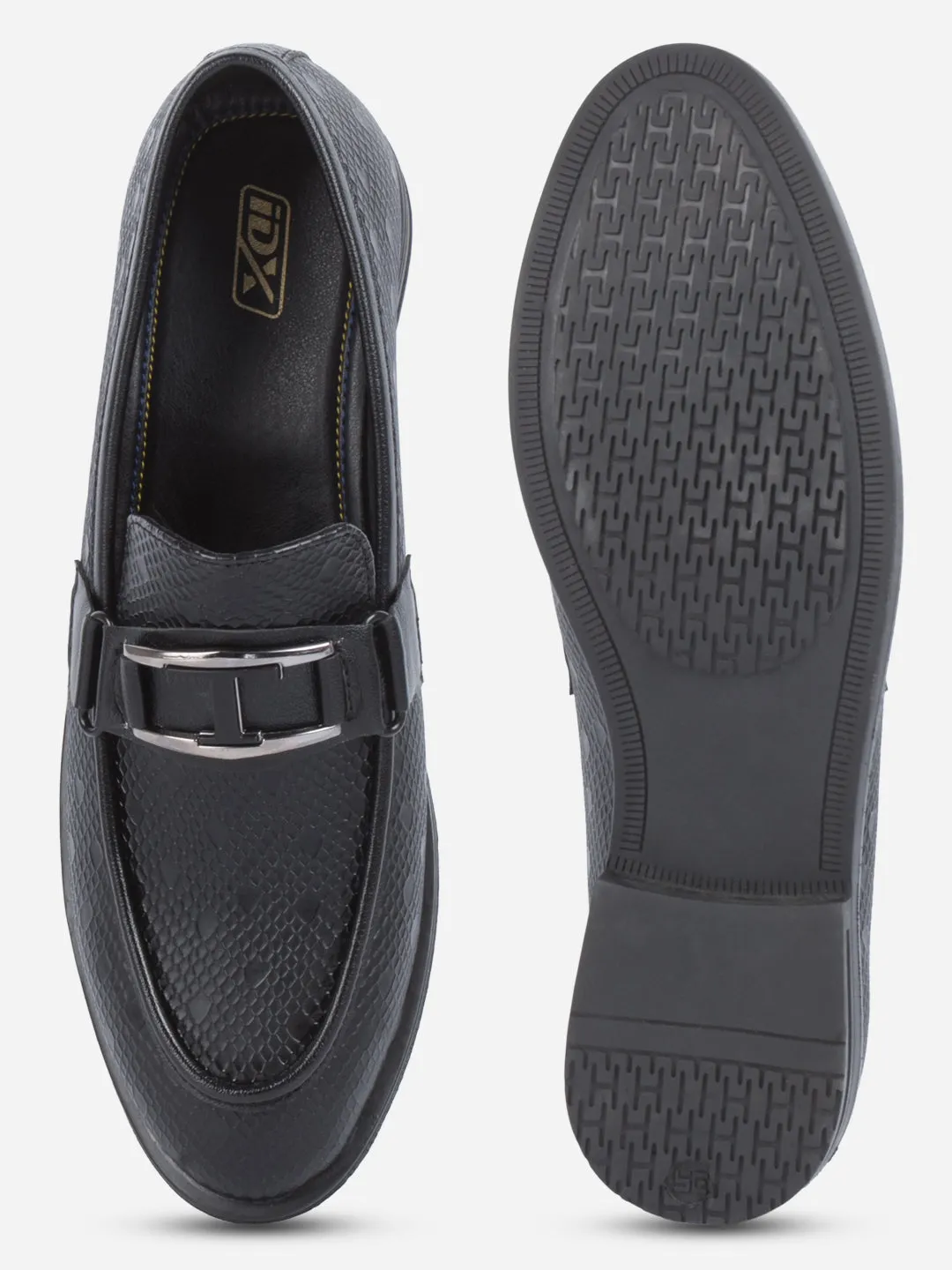 Men's Black Semi Fomal Formal Slip On (IX1088)