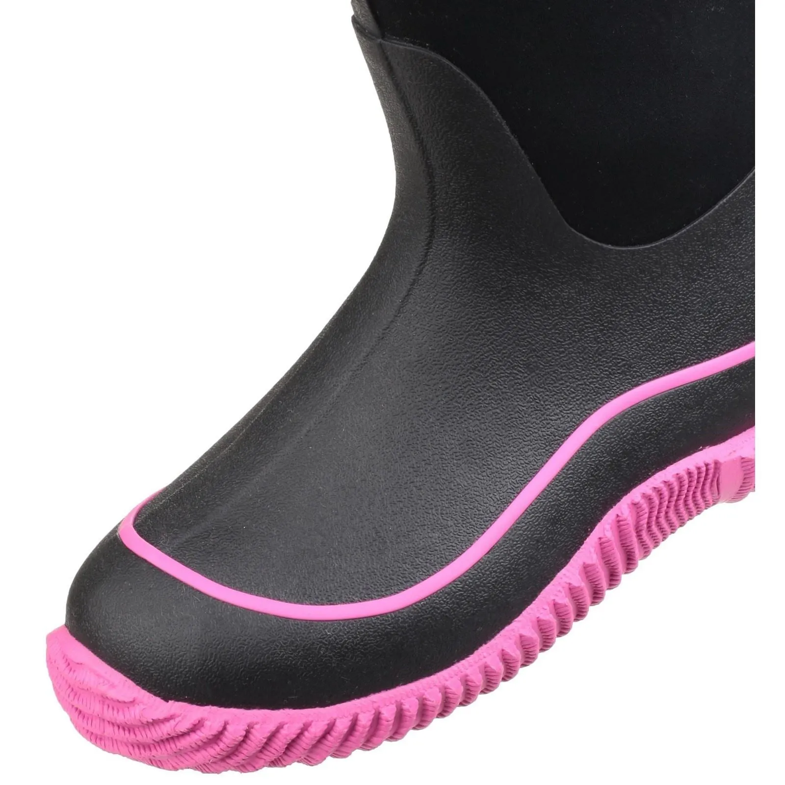 Muck Boots Hale Rubber Black/Pink Wellington Boots