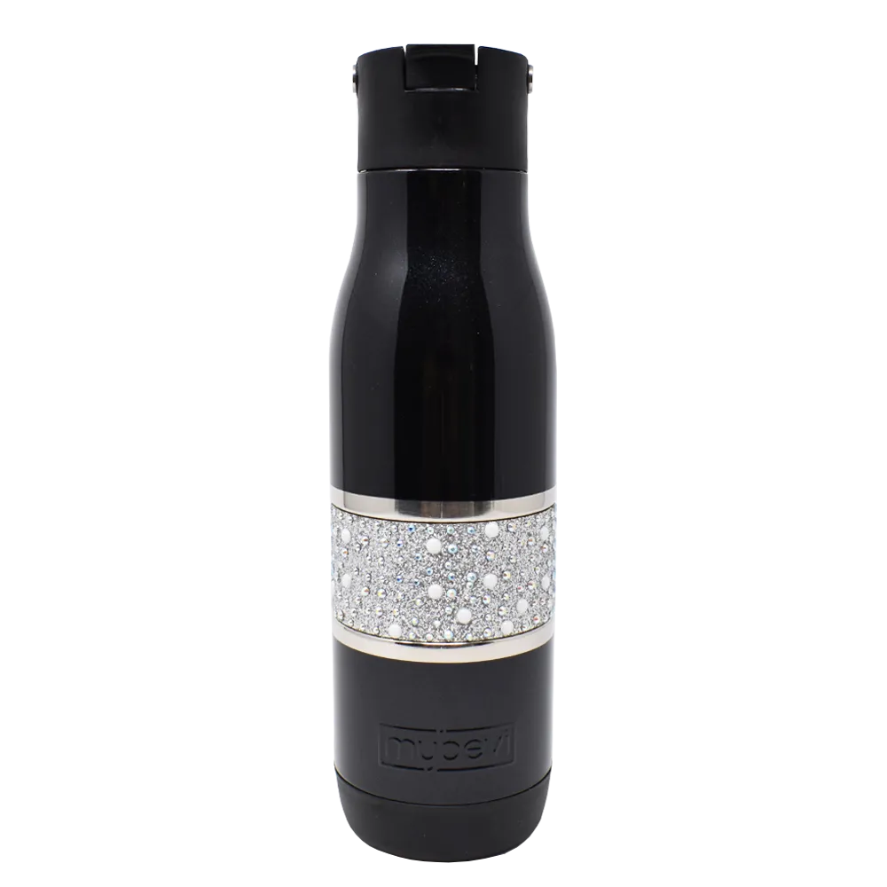 MyBevi Hollywood Sport Hydration Bottle 20 oz | Rhinestones Bling Water Bottle - Customizable