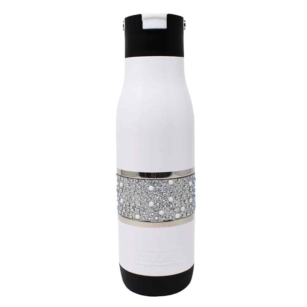 MyBevi Hollywood Sport Hydration Bottle 20 oz | Rhinestones Bling Water Bottle - Customizable