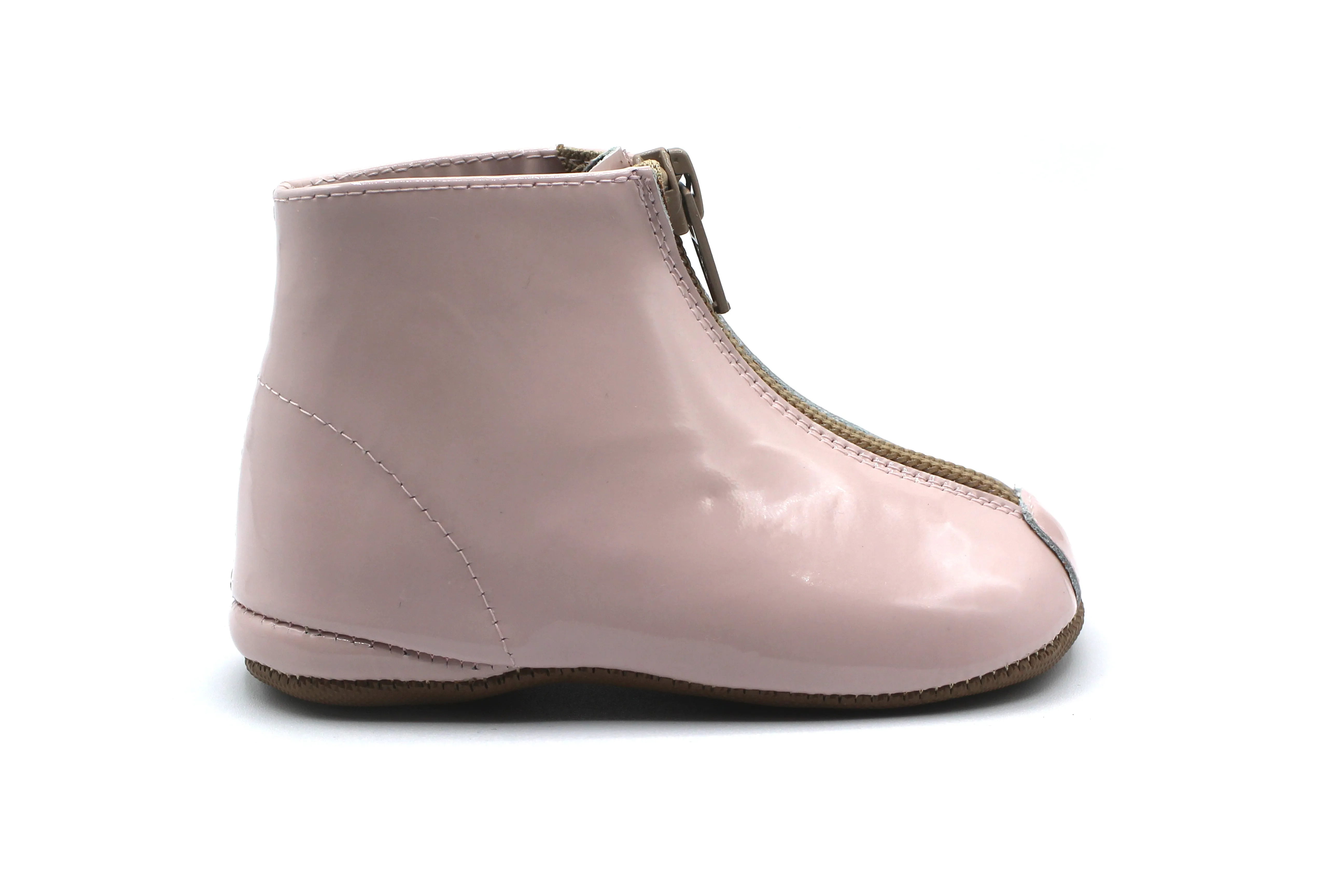 Pepe Lilac Patent Zipper Bootie