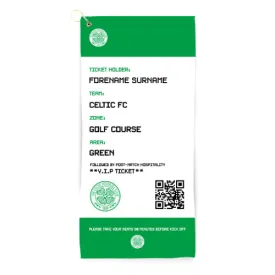 Personalised Celtic FC Ticket Golf Towel