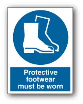 Protective footwear must be worn