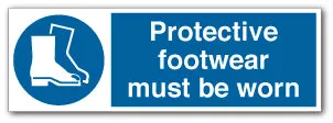 Protective footwear must be worn