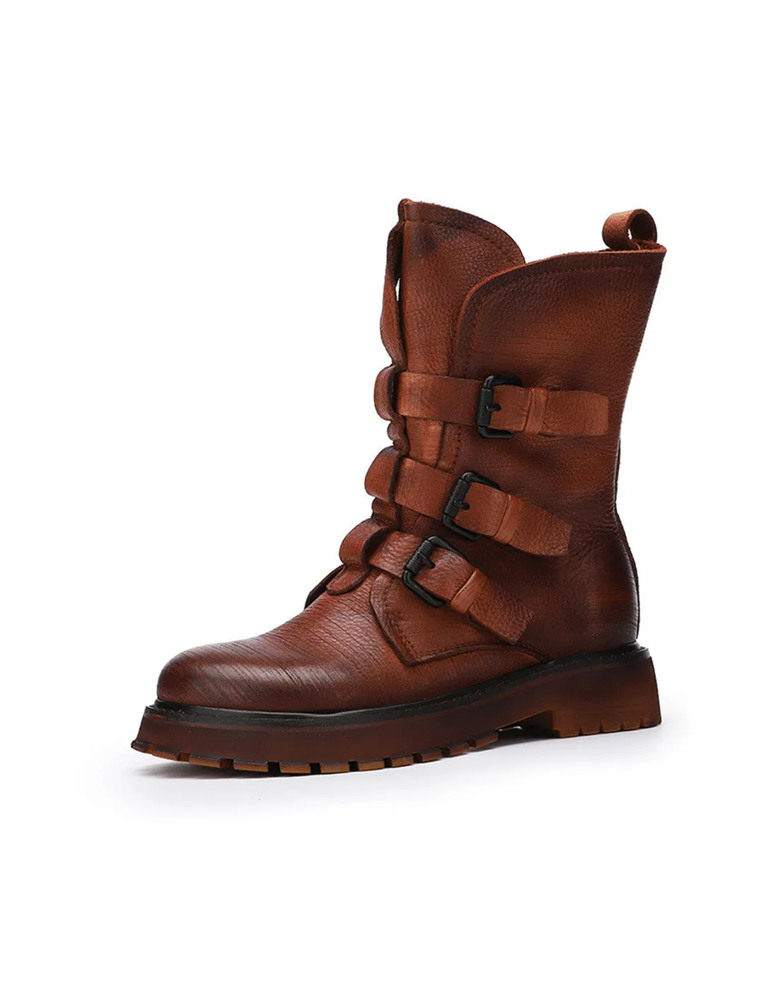 Real Leather Buckles Comfortable Winter Boots