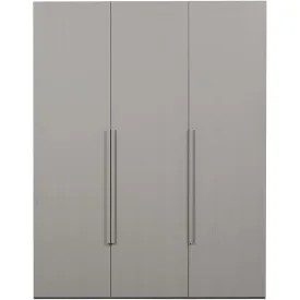 Rens Pebble Grey Long Handle 3 Door Wardrobe