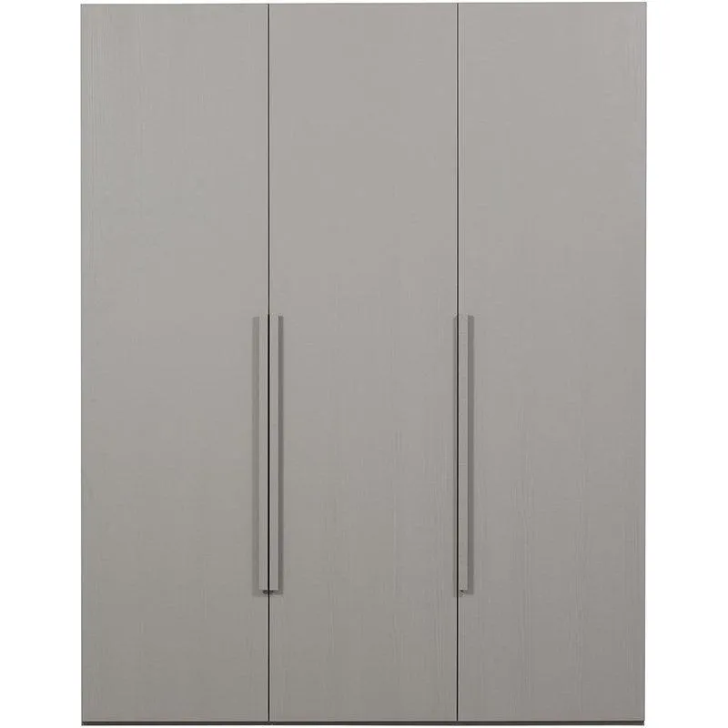 Rens Pebble Grey Long Handle 3 Door Wardrobe