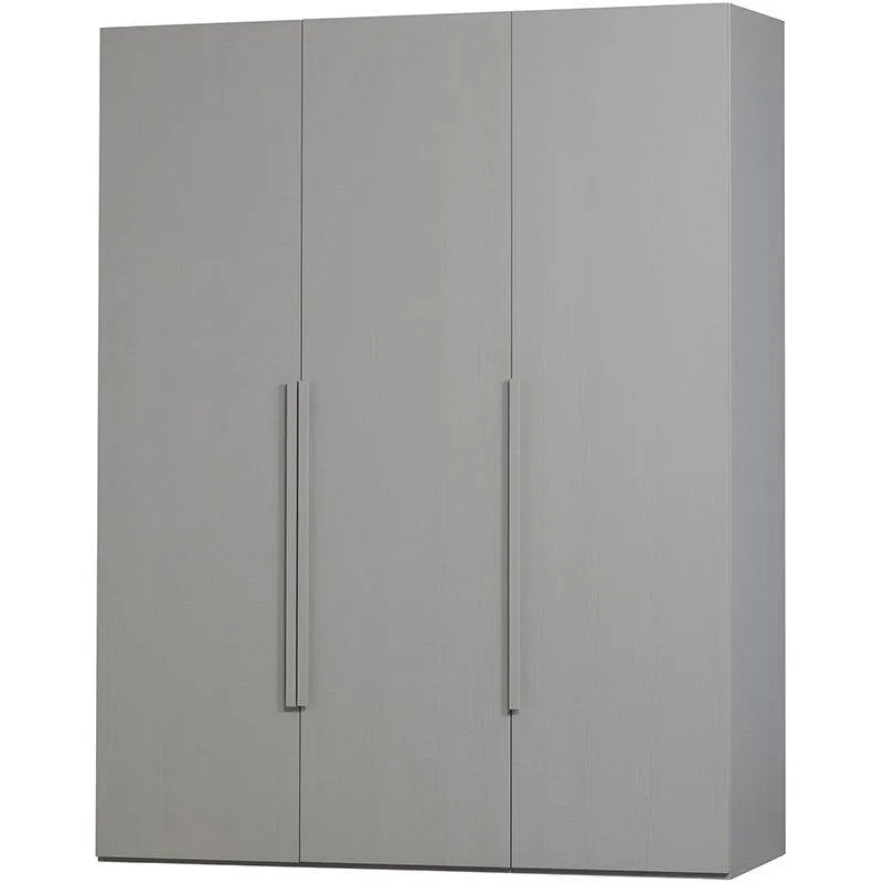 Rens Pebble Grey Long Handle 3 Door Wardrobe