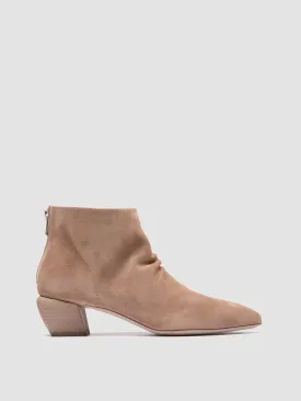 SALLY 001 - Beige Suede Booties