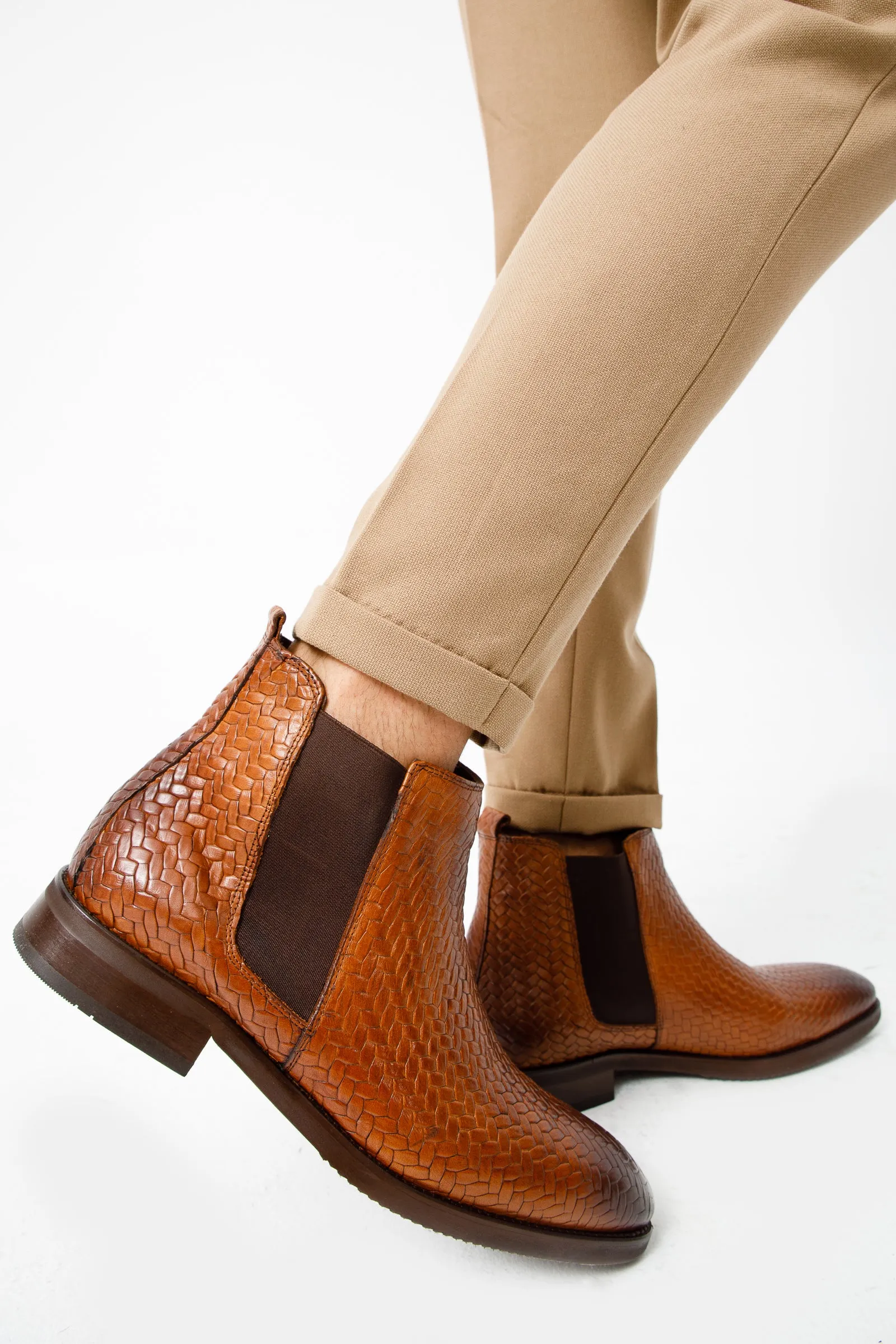 The Oslo Tan Leather Chelsea Men Boot