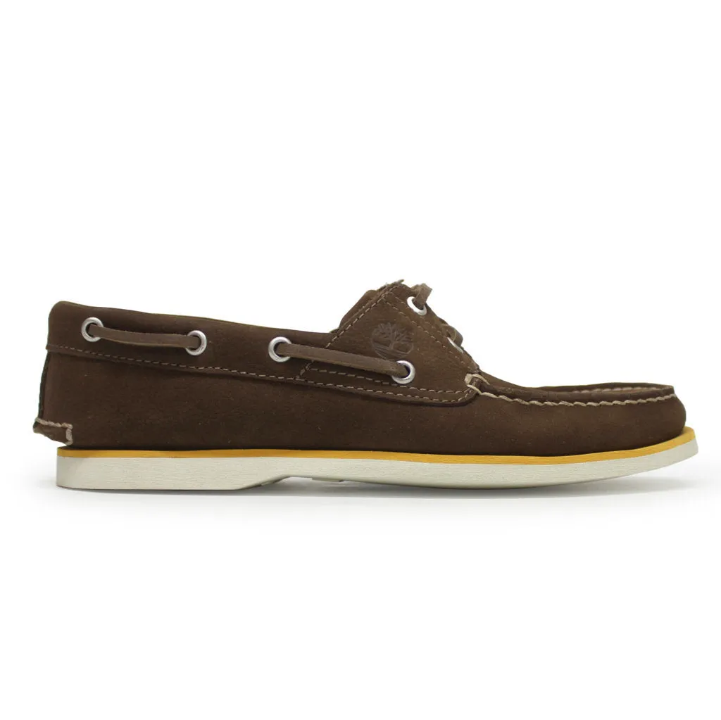 Timberland Mens Shoes Classic Boat 2 Eye Casual Lace-Up Deck Leather - UK 7