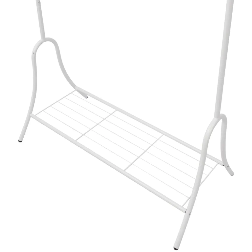 vidaXL Clothing Rack White Steel